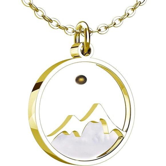 Sterling Silver Hoop Earrings/Mustard Seed Necklace/ Black Tourmaline Set/ 3pc - Picture 2 of 3